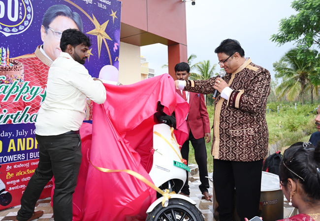 Bro Andrew Richard celebrates his 60th Birthday with grandneur amidst a large number of devotees here on Sunday, 16th, 2023, at Grace Ministry Prayer Centre Budigere in Bangalore with a myriad of wishes.